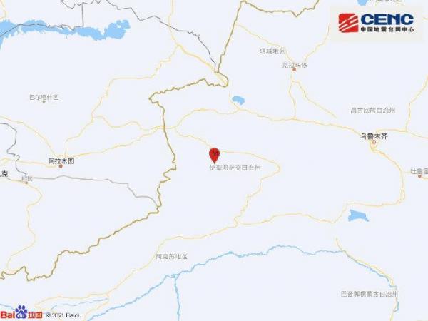 新疆伊犁州巩留县发生4.8级地震（震源深度达到21千米） 第1张